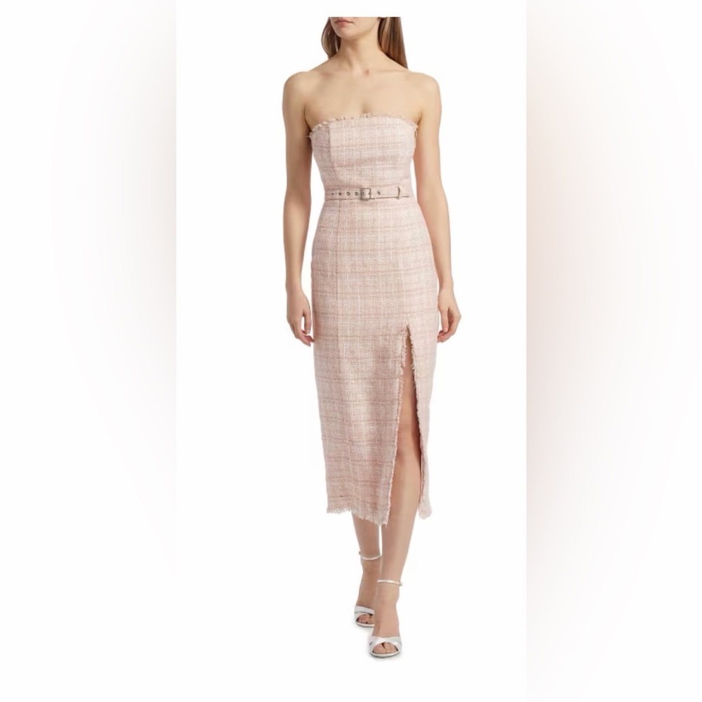 Vivian Tweed Belted Midi-Dress
